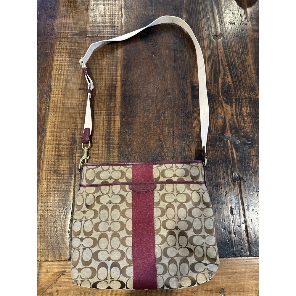 Coach Signature F28502 Bag Shoulder Bag COACH Crossbody All over Pattern 9a
